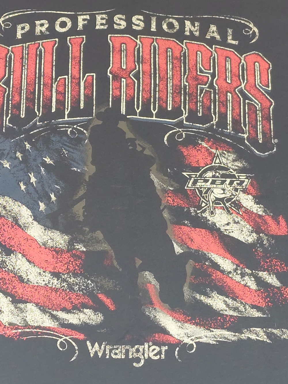 Wrangler Professional Bull Riders Graphic Tshirt Mens Size Large Black NWT